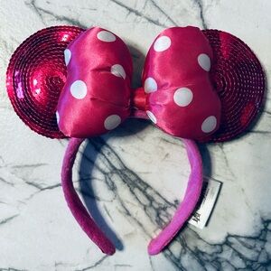 DISNEY Minnie Mouse Pink Sequins Ears
